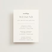 "More Than Words" - Multi-Event RSVP Cards in Bridal White by Design Lotus - Front