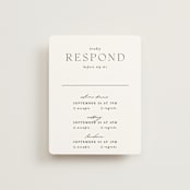 "Getaway" - Multi-Event RSVP Cards in Snow by Erin L. Wilson - Front