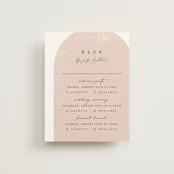 "Arched" - Multi-Event RSVP Cards in Carnation by Brianne Larsen - Front