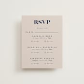 "Centro" - Multi-Event RSVP Cards in Marseille Bleu by Up Up Creative - Front