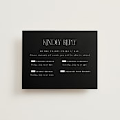 "Black-Tie" - Multi-Event RSVP Cards in Noir by Benita Crandall - Front