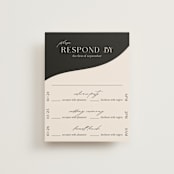 "Engraved" - Multi-Event RSVP Cards in Charcoal by Claudia Orengo - Front