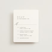 "Paire" - Multi-Event RSVP Cards in Tuxedo by Kate Ahn - Front