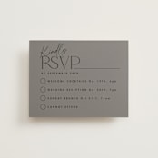 "The Ultimate After Party" - Multi-Event RSVP Cards in Fog by Becky Nimoy - Front