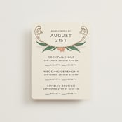 "Charming" - Multi-Event RSVP Cards in Almond by GeekInk Design - Front