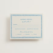 "Mediterraneo" - RSVP Cards in Ocean by Pati Cascino - Front