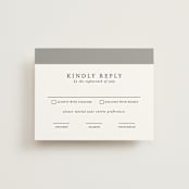 "Portrait" - RSVP Cards in Platinum by Heather Schertzer - Front