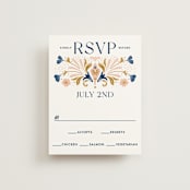 "modern folk" - RSVP Cards in Blush by GeekInk Design - Front