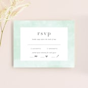 "Caliza" - RSVP Cards in Seafoam by Lauren Chism - Front