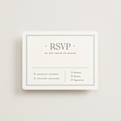 "Dotted Classic" - RSVP Cards in Hydrangea by Carolyn MacLaren - Front