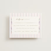 "Vintage Whimsy" - RSVP Cards in Peony by Corinne Malesic - Front