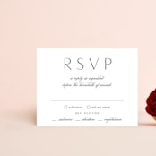 "Regal" - RSVP Cards in Marine by Lauren Chism - Front