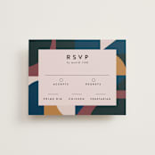 "Abstract Jewels" - RSVP Cards in Noir by Maria Alou - Front