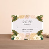"Classic Floral" - RSVP Cards in Spring Blush by Alethea and Ruth - Front