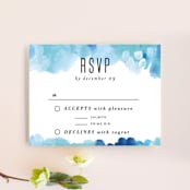 "Gallery Abstract Art" - RSVP Cards in Ocean by Alethea and Ruth - Front