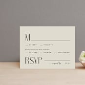 "Seraphina" - RSVP Cards in Sand by Robert and Stella - Front