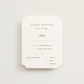 "Classic & Timeless" - RSVP Cards in Obsidian by Lucrecia Caporale - Front