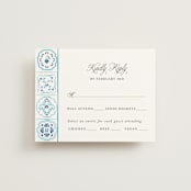 "Almafi" - RSVP Cards in Cerulean by Itsy Belle Studio - Front