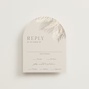 "Pampas & Palms" - RSVP Cards in Ash by Kaydi Bishop - Front
