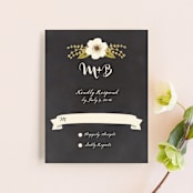 "Plentiful Blossoms" - RSVP Cards in Soft Peach by Faith Harlow - Front