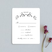 "Charleston" - RSVP Cards in Tuxedo by Susan Brown - Front