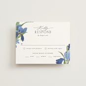 "Irises" - RSVP Cards in Natural by Everett Paper Goods - Front