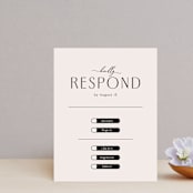 "Inky" - RSVP Cards in Onyx by Inkblot Design - Front