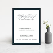 "Traditional" - RSVP Cards in Navy by lena barakat - Front