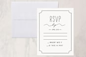 "Vie en Rose" - RSVP Cards in Mint by Bleu Collar Paperie - Front