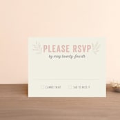 "Rustic Charm" - RSVP Cards in Petal by Hooray Creative - Front