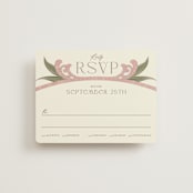 "1081" - RSVP Cards in Blush by GeekInk Design - Front