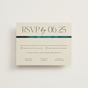 "Spectrum" - RSVP Cards in Teal by Heather Schertzer - Front
