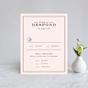 "Simply Framed" - RSVP Cards in Blush by Maddy Hague - Front