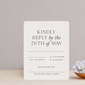 "Apropos" - RSVP Cards in Au Lait by Design Lotus - Front