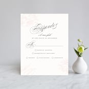 "Flora" - RSVP Cards in Blush by Nicoletta Savod - Front