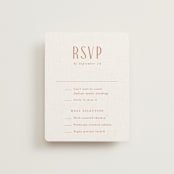 "Echo" - RSVP Cards in Rust by Jennifer Wick - Front