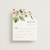 "petal toss" - RSVP Cards in Cream by Angela Marzuki - Front