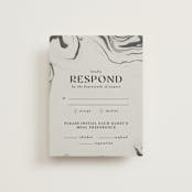 "marbled agate" - RSVP Cards in Iron by Kimberley Henze - Front