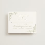 "Villa" - RSVP Cards in Leaf by Kristie Kern - Front