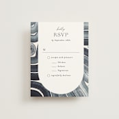 "Painted Trails" - RSVP Cards in Navy by Alethea and Ruth - Front