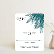 "Moonlit Garden" - RSVP Cards in Twilight by GeekInk Design - Front