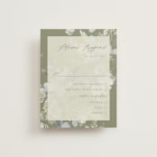 "Spring Dash" - RSVP Cards in Pewter by Grace Kreinbrink - Front