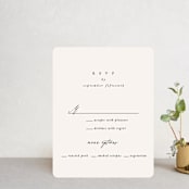 "Timeless" - RSVP Cards in Taupe by Leah Bisch - Front