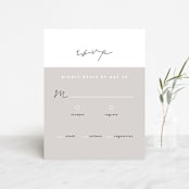 "Styled" - RSVP Cards in Fog by Pixel and Hank - Front