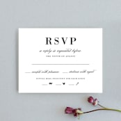"At Last" - RSVP Cards in Onyx by Lauren Chism - Front