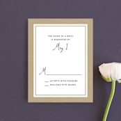 "Krafted Florals" - RSVP Cards in Blush by Lehan Veenker - Front