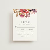 "Autumn Vows" - RSVP Cards in Burnt Orange by Chris Griffith - Front