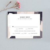 "Artistic Union" - RSVP Cards in Indigo by Brooke Chandler - Front