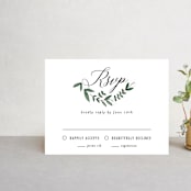 "Floral Wreath" - RSVP Cards in Fresh by Kelly Schmidt - Front
