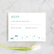 "Only Fish for Me" - RSVP Cards in Tropical Sea by Ling Wang - Front